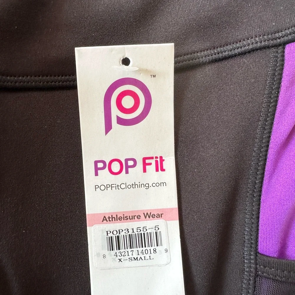 POP Fit leggings size x-small color black NWT